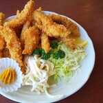 一山いけす - イカ下足揚げ