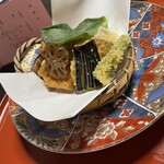 料理旅館 おく文 - 伊勢楽市膳　揚物