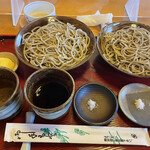 そば屋 福得妙満 - 塩もり蕎麦。1番左はなんとお水！