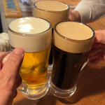 Pinchonsu Motomachi Ebisu - 樽生ビールで ( ^^)／▽乾杯