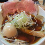 くそオヤジ最後のひとふり - はまぐりらーめん　煮玉子とっぴ