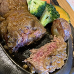 Sumiyaki Resutoran Sawayaka - げんこつハンバーグ(250g)良く焼き　60過ぎてるから(笑)