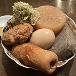 屋台笑猿場 - おでん盛り合わせ(500円)