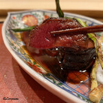 御料理 寺沢 - 蝦夷鹿の背肉のロースの備長炭焼