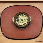 御料理 寺沢 - 白魚に寒中筍､早採り若芽の卵白締め