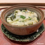 御料理 寺沢 - 白魚に寒中筍､早採り若芽の卵白締め