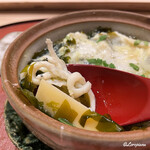 御料理 寺沢 - 白魚に寒中筍､早採り若芽の卵白締め