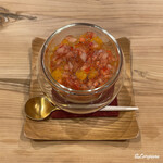 御料理 寺沢 - せとかととちおとめとブルーチーズのブラマンジェ