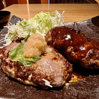 黒毛和牛専門 天の幸山の幸 淀屋橋店  - 宮崎牛ダブルハンバーグ1700円