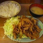 かんだ食堂 - 豚生姜焼き定食