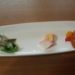 手打ち夢見そば - お通し、気持ちがうれしいねぇ