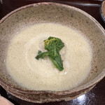 Teuchi soba shouchiku an masukawa - 蕎麦がき　菜の花の摺流し