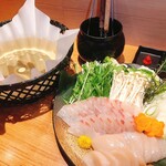 Sakura sea bream and scallop shabu shabu starting from 1 serving