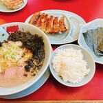 ラーメン 山岡家 - サービスセットＢ¥890 塩ラーメン、餃子、半ライス
