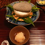 浅田屋 - 車海老と万十貝　いしるでお味が漬けてあります