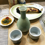 喜月 - 日本酒は吉野川770円から始めました。何号いただいたかなあ…。握りには伝心770円を合わせました