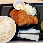 Matsunoya - ロースかつ＆海鮮2種盛合せ定食