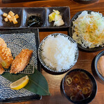 とんかつ 串揚げ 優膳 - 期間限定 串かつとカキフライランチ 1,430円