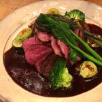 水色食堂 - 宮崎県産牛トウガラシのロースト（塩漬けレモンとフォンドヴォーのソース）