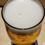 大阪 京橋 鮨 黒潮海閤 - アサヒ プレミアム生ビール 熟撰