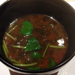 大阪 京橋 鮨 黒潮海閤 - 赤出汁(あおさ)