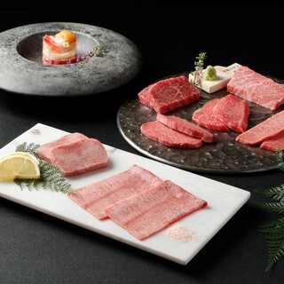 Various courses featuring Japan's highest grade A5 Wagyu beef, suitable for special occasions