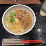 はやし家製麺所 - かけうどん(冷)＋肉トッピング¥750