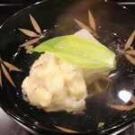 日本料理 五感 - 蓮根餅と帆立しんじょう