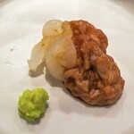 島津 - 白エビ，鯛の酒盗