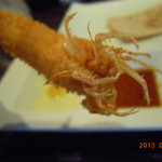 創作串揚 つだ - 車海老。足がピンクなのは、新鮮な証拠☆