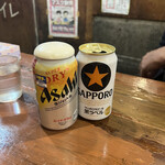 かおたんラーメンえんとつ屋 - 缶ビールアサヒスーパードライジョッキ缶490円
缶ビールサッポロ黒ラベル490円