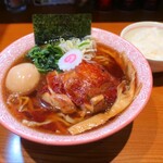 raxamenshougahabunka - 生姜醤油ラーメンに鳥チャーシュー。