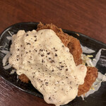 立ち呑み くにし - 白身魚のフライ(自家製タルタル)