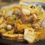 卓 - イカバター炒めその２