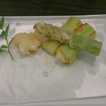 松翁 - 【追加】鱧天麩羅のアスパラ