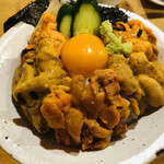 鮨 うに虎 中通り店 - うに食べ比べ丼　雅 ～みやび～厳選5種　時価