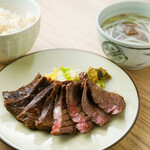 Gyuutan Yaki Morinomiyako Tasuke - 牛たんセット（4枚）Grilled Beef Tongue Set