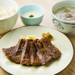 Gyuutan Yaki Morinomiyako Tasuke - 牛たんセット（3枚）Grilled Beef Tongue Set