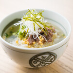 Ochazuke（boiled rice with tea）of beef tail soup