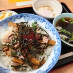 んめ!!テイク食堂 - 甘辛チャーシュー丼セット