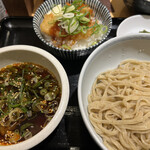 ニクスイハヤト - 日替り定食（ピリ辛つけ麺＋白身魚フライ丼）980円