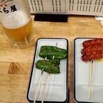 Kabura Yaa Ototen - ビール・ピーマン焼き・赤ウインナー