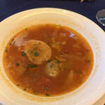 レストラン エヌ.ルトゥール - ランチコース トマトスープ