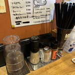 万力屋 - カウンターにあったもの