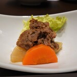釜山道川 - 前菜(牛肉しぐれ煮)