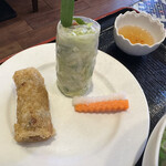 Pho 19  - ランチ 牛肉のフォーセット の 生春巻 ＆ 揚げ春巻き　(2023/03)