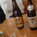 石碾蕎麦　おもだか - はずはビールで乾杯。