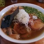 鰮煮干ラーメン（醤油）７３０円＋大盛１００円＋肉増し１００円