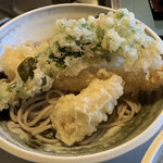 Membou Tsuru Tsuru - 海老と春野菜の天麩羅蕎麦