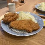 横綱とんかつ どすこい田中 - ロースとヒレカツの盛り合わせ。